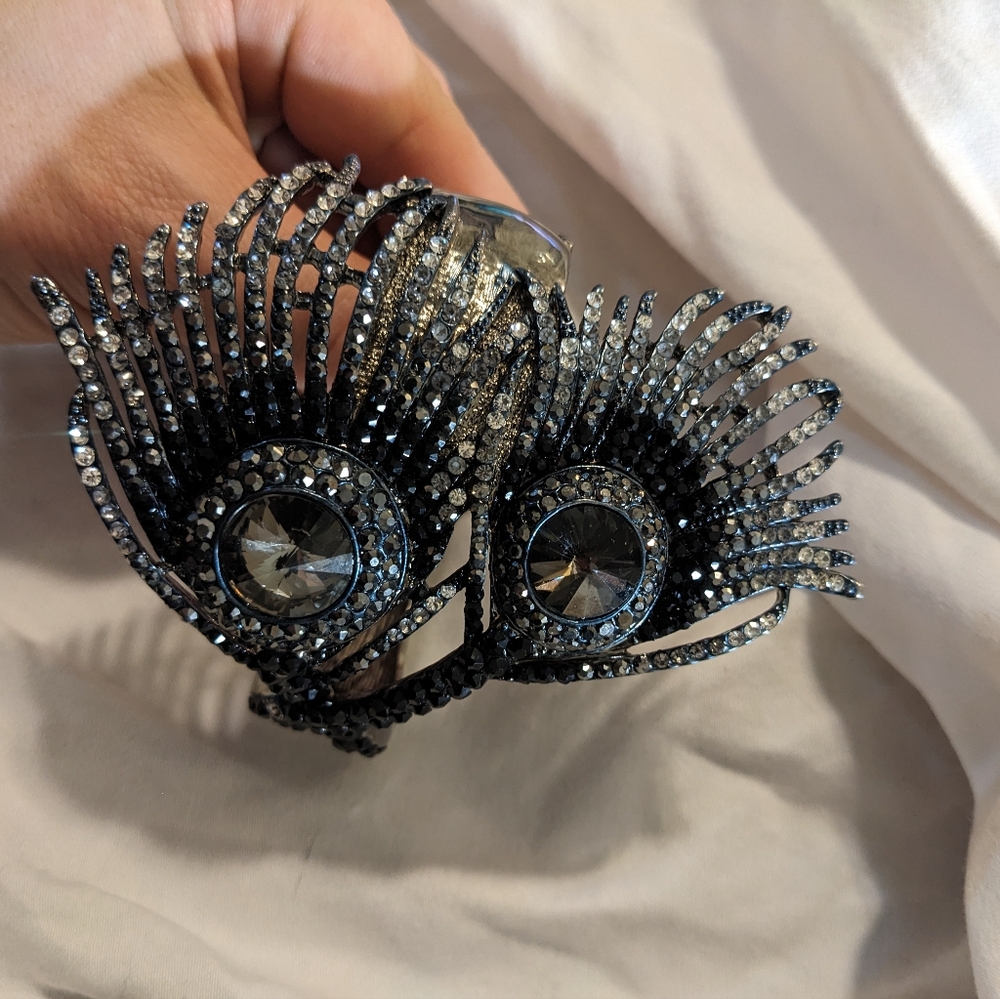 Peacock Feather Statement Bracelet - image 6